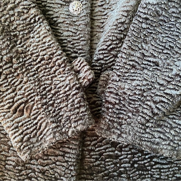 Simon Chang Heavy Crinkled Black Velvet Jacket - Picture 8 of 15